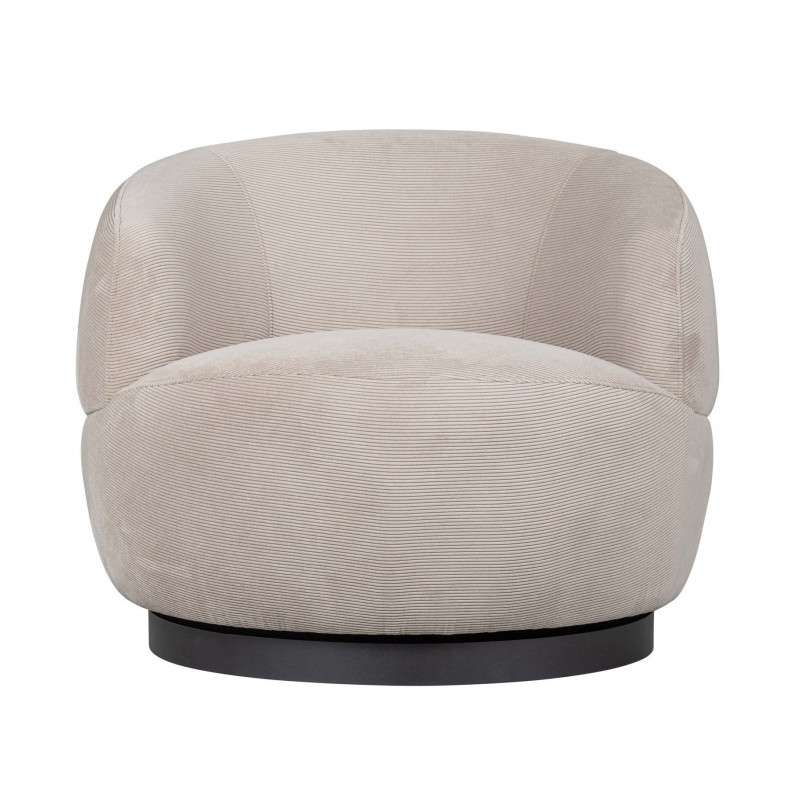WOOLLY - Design armchair in naturel velvet