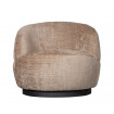 WOOLLY - Red fabric swivel armchair