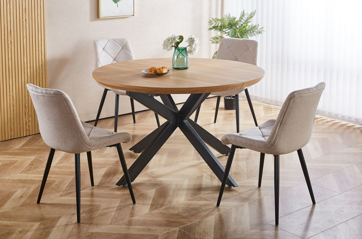 MILADY - Table repas ronde extensible D130