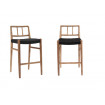 CORDOU - 2 Beige rope bar stools