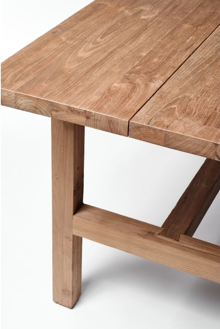 WOODY - Recycled teak standing table L200