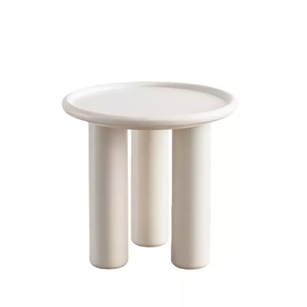 Mesa auxiliar de madera blanca TRIO M