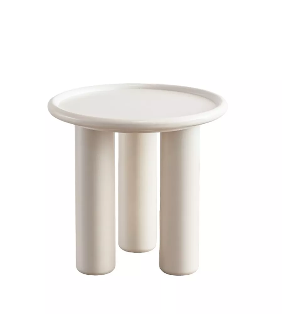 Mesa auxiliar de madera blanca TRIO M