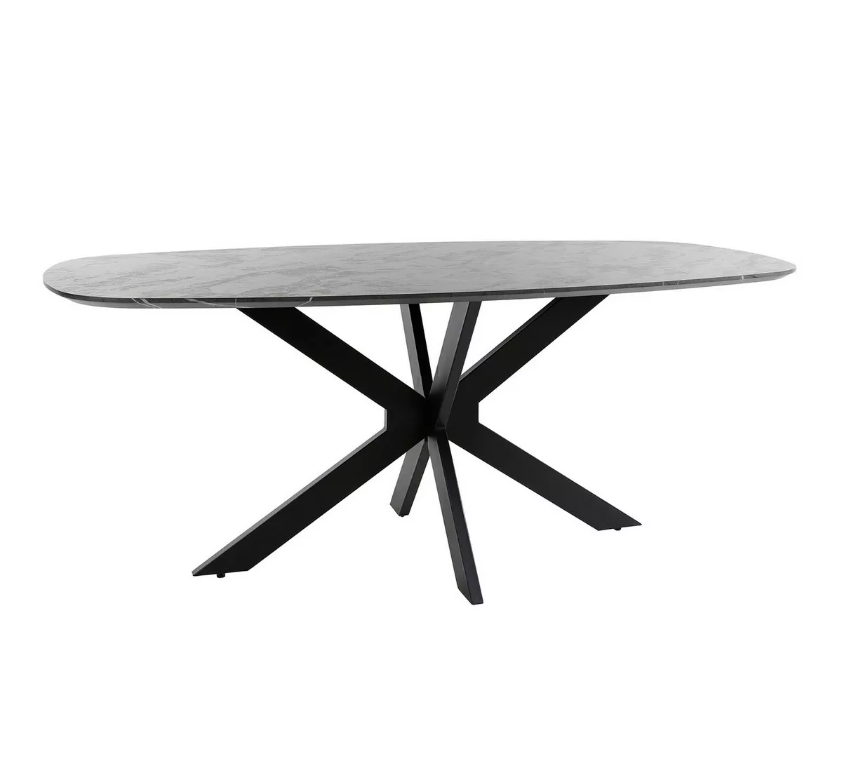 table ovale rock 180 noir