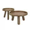 Set de tables basses rondes en bois