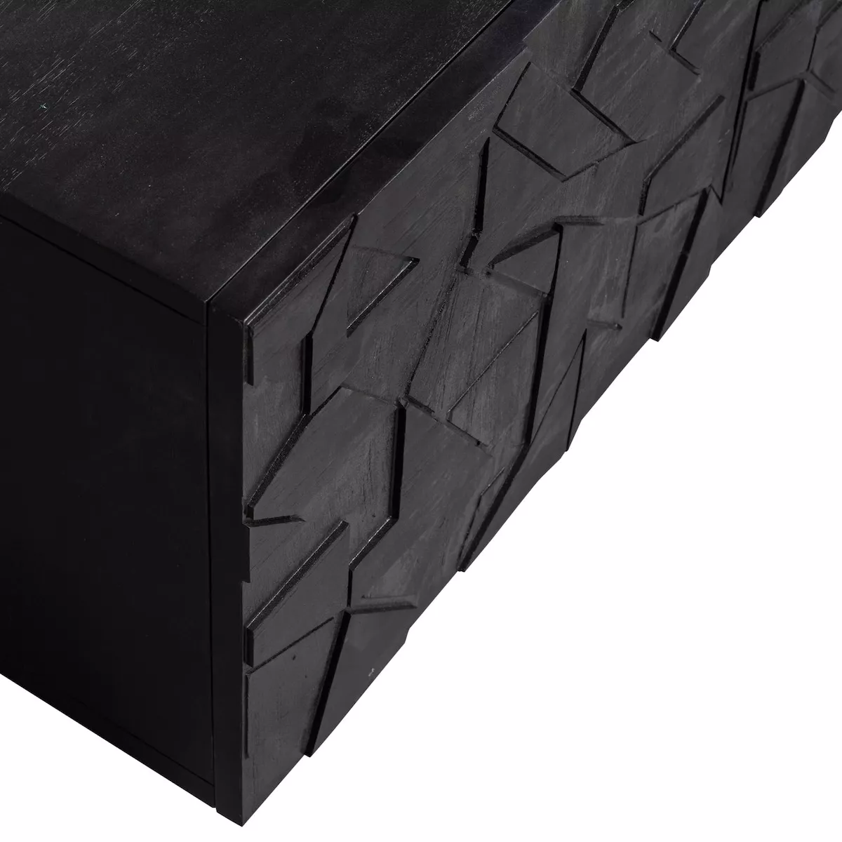 MESA - Mueble de TV de madera negra L 160