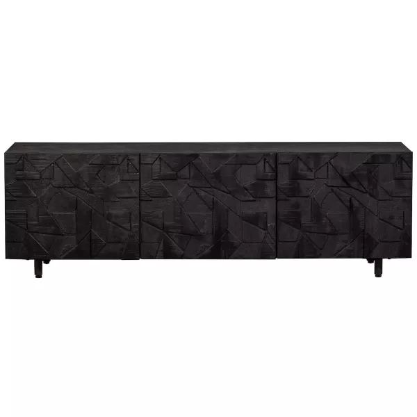 MESA - Mueble de TV de madera negra L 160