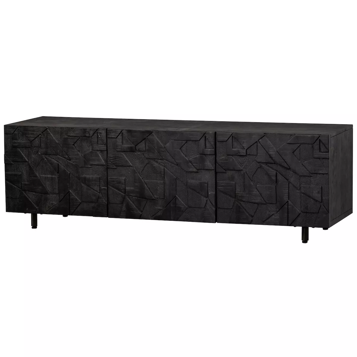 COUNTER - Meuble TV en bois noir L 160