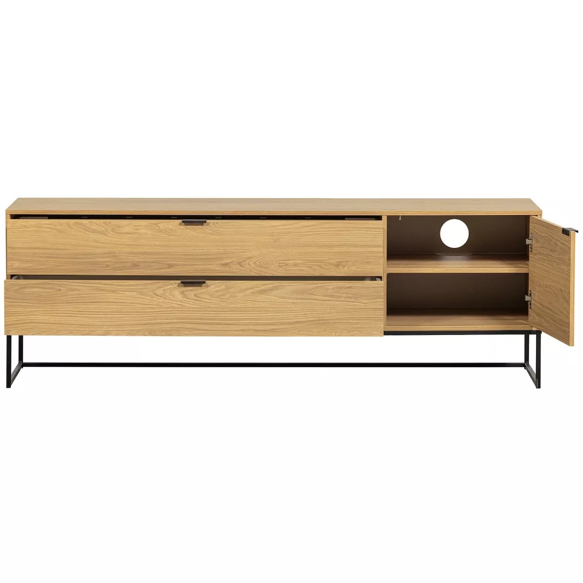 SILAS - Oak finish TV unit L 180