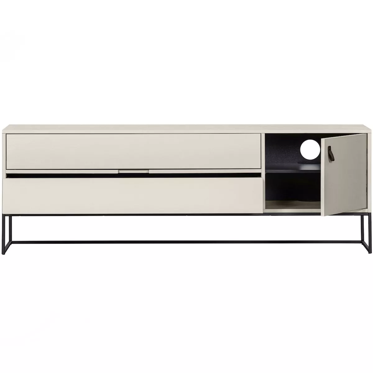 SILAS - Mueble TV pino blanco L 180