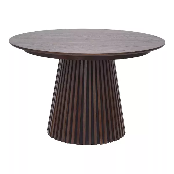 OSAKA - Brown round extensible table D120