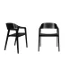 WESTLAKE - Lot de 2 chaises de repas en bois noir