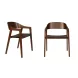 WESTLAKE - Set of 2 brown wooden dining chairs