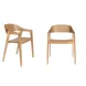 WESTLAKE - Set of 2 light wood dining chairs