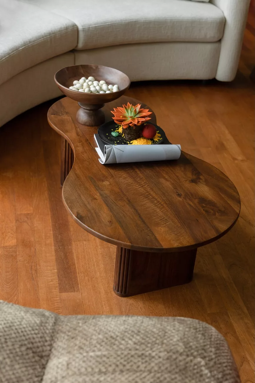 TILON - Organic coffee table in brown wood