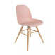 ALBERT KUIP - Pink dining chair with wooden legs