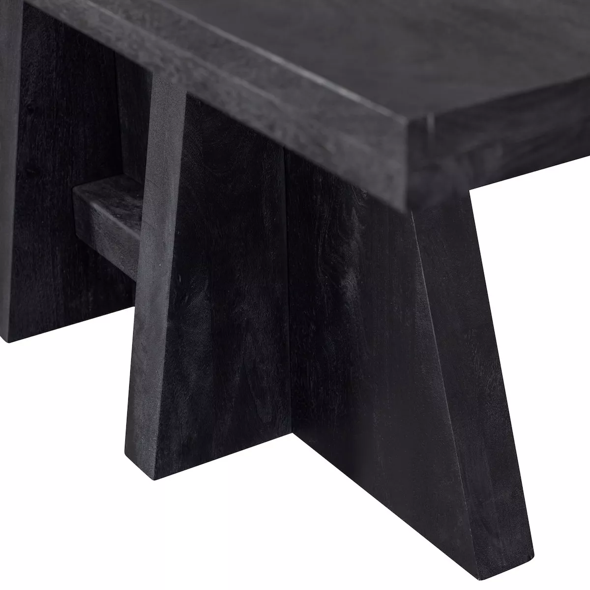 KEAN - Rectangular dining table in black mango L180