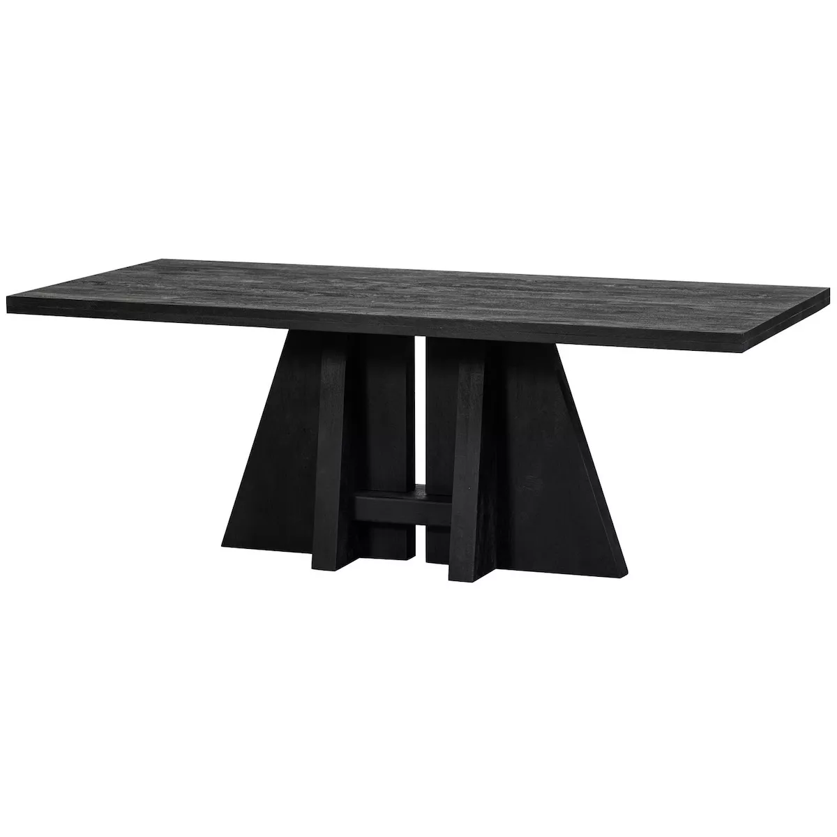 KEAN - Rectangular dining table in black mango L180