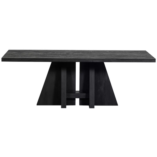 KEAN - Rectangular dining table in black mango L180