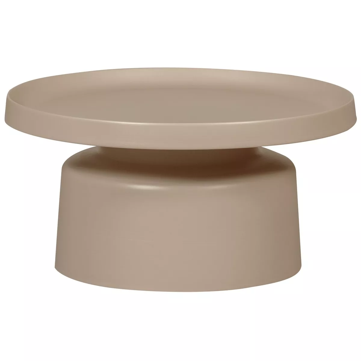 PEER - Table basse en métal beige D74