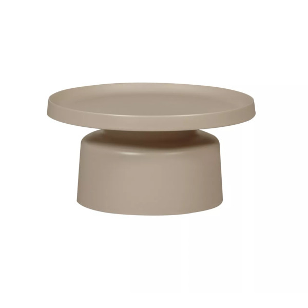 PEER - Table basse en métal beige D74