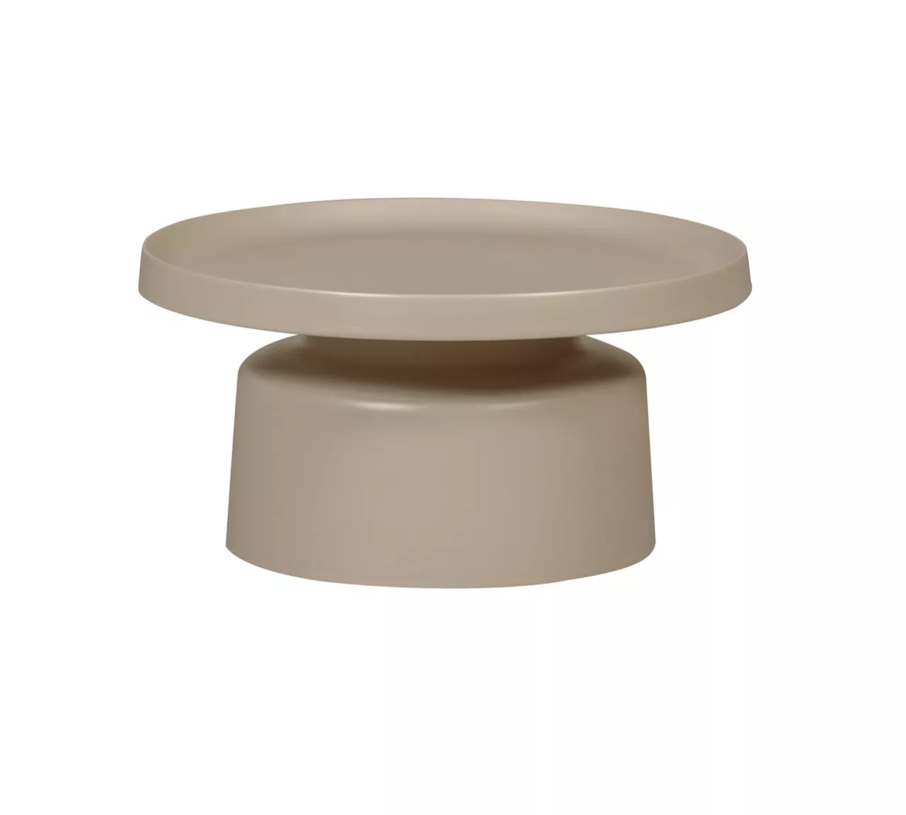 PEER - Table basse en métal beige D74