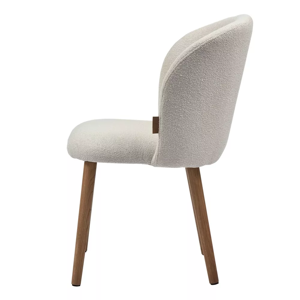 chaise tissu beige woood