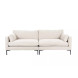 SUMMER - 3-seater sofa in white fabric L 230