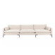 SUMMER - Canapé confortable 5 places en tissu blanc L335