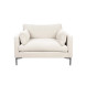 SUMMER - Comfortable armchair in white fabric