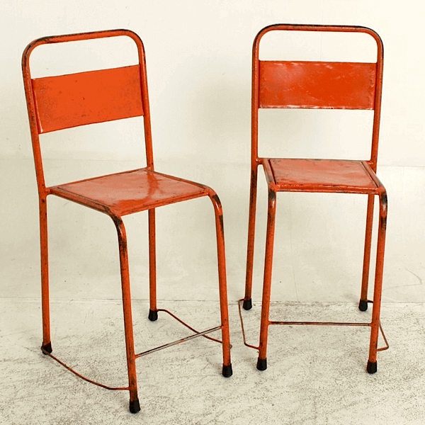 Silla naranja vintage