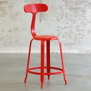 Tabouret de bar Baleine rouge