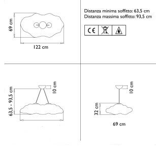 Lustre nuage Nefos Medium