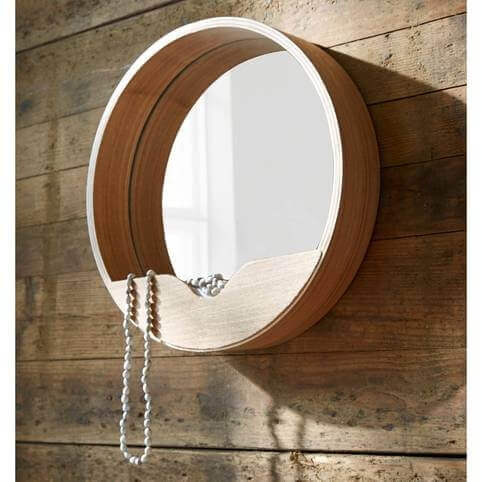 Nature design mirror tendancy eco in wood