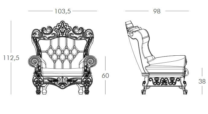 Fauteuil Queen of love Slide