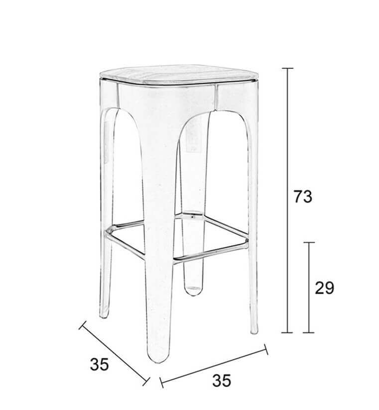 Dimensions tabouret bar Up High