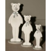 3 figurines ours en bois 674