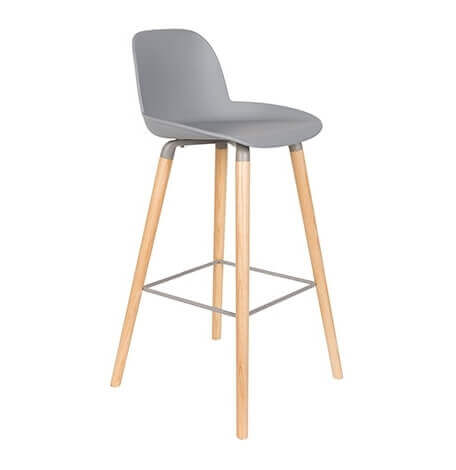 Light grey Albert Kuip barstool