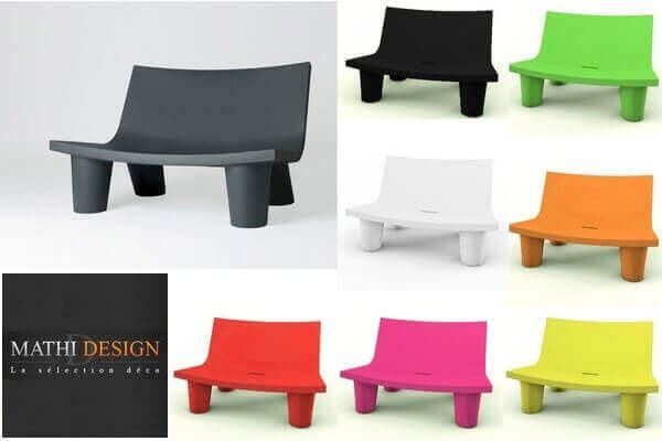 SLIDE: Love low Lita design bench for lounge outdoor garden