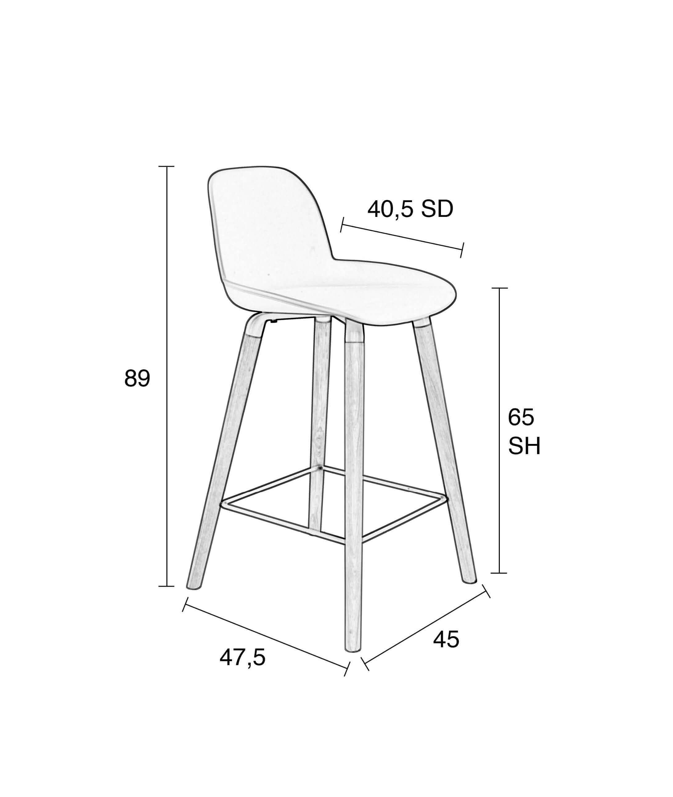 Albert Kuip barstool seat height: 65 cm