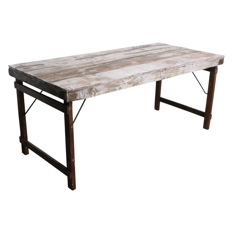 White Folding vintage table