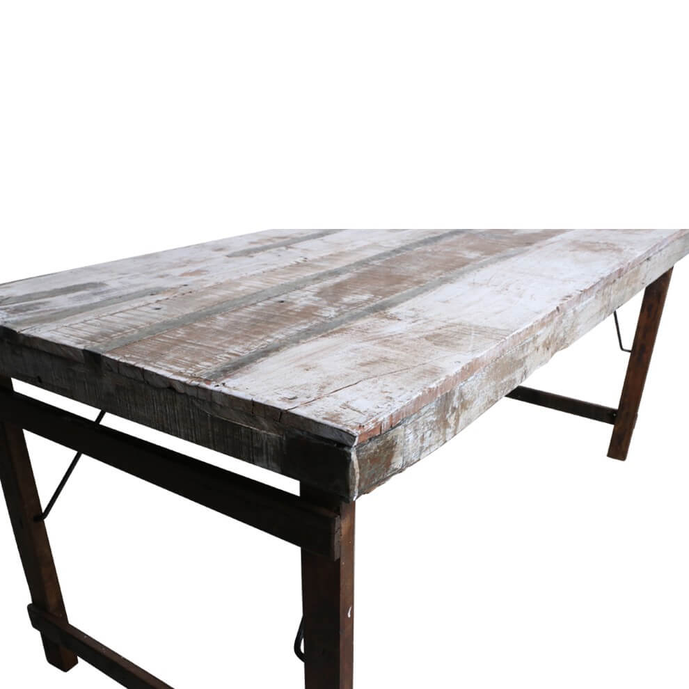 White Folding vintage table