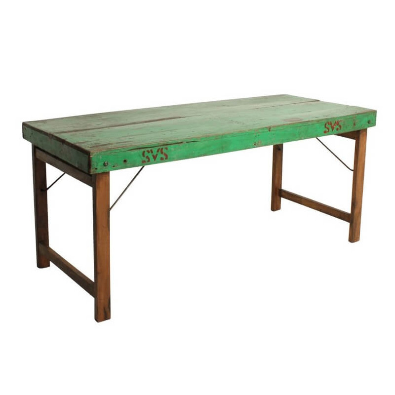 Green vintage table