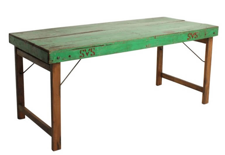 Green vintage table