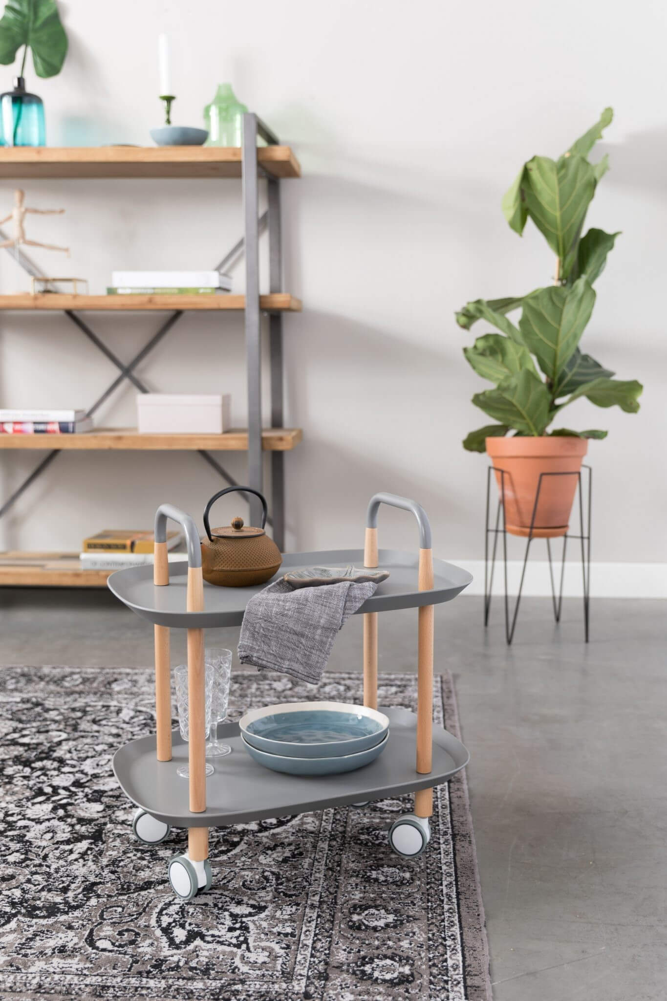 Table Trolley gris