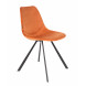 FRANKY - Orange velvet dining chair