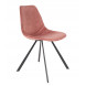 FRANKY - Pink velvet dining chair