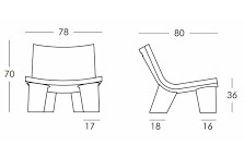 Fauteuil Slide Low Lita-mesures