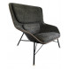 ROCKWELL - Modern armchair in gray fabric and steel
